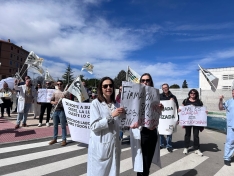 Varias imágenes que ha dejado la protesta de hoy en una galería cedida por la CESM en Soria.