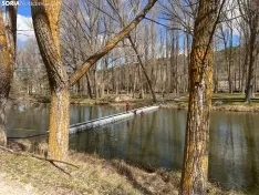 Retirada de la pasarela sobre el río Duero.