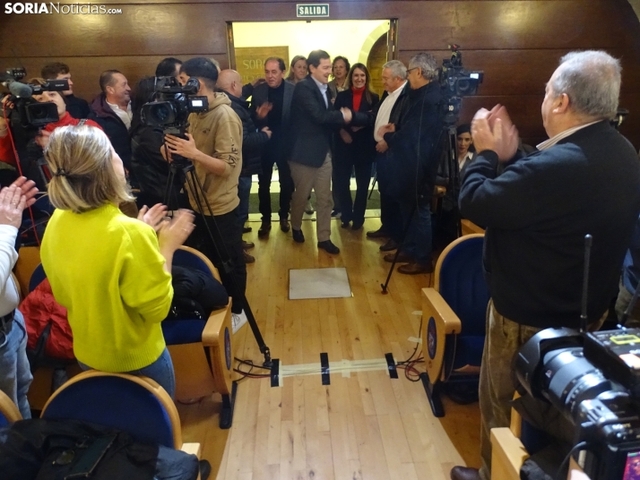 Una imagen del mitin hoy en Soria. /SN