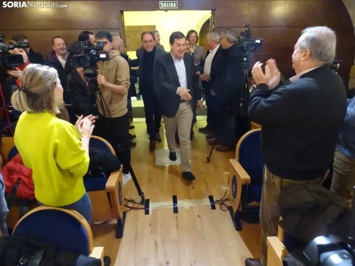 Una imagen del mitin hoy en Soria. /SN
