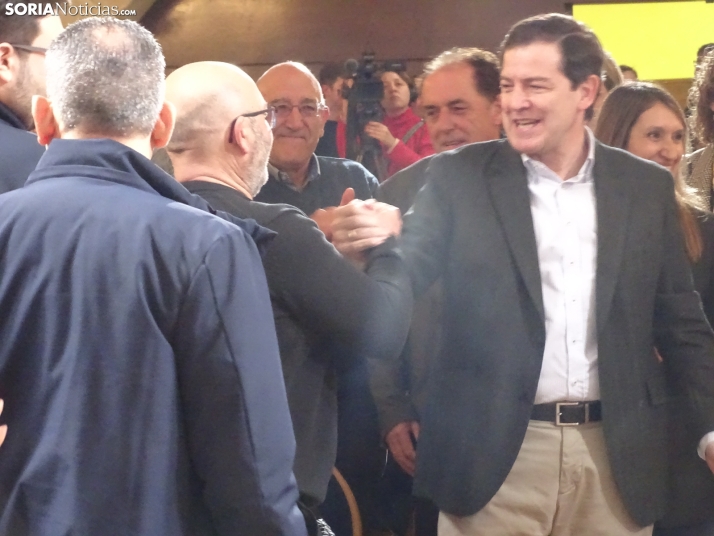 Una imagen del mitin hoy en Soria. /SN