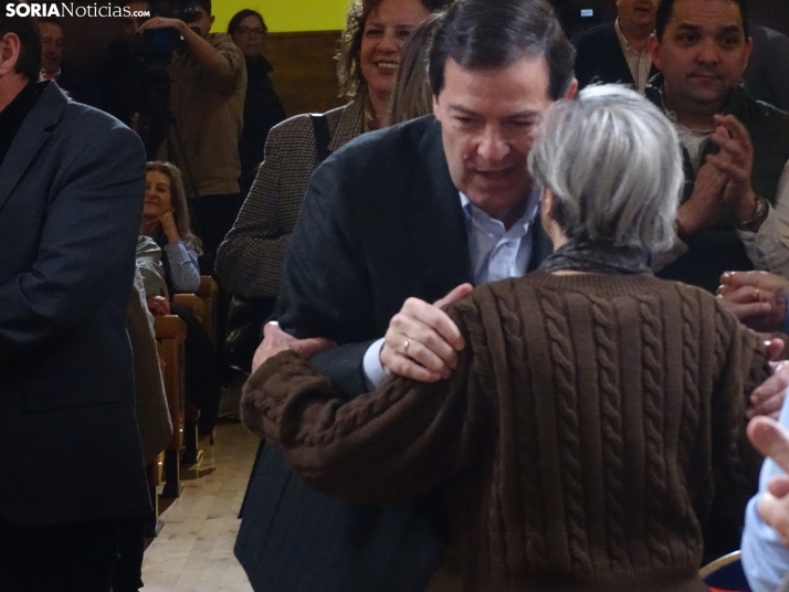 Una imagen del mitin hoy en Soria. /SN