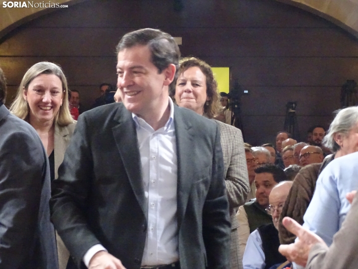 Una imagen del mitin hoy en Soria. /SN