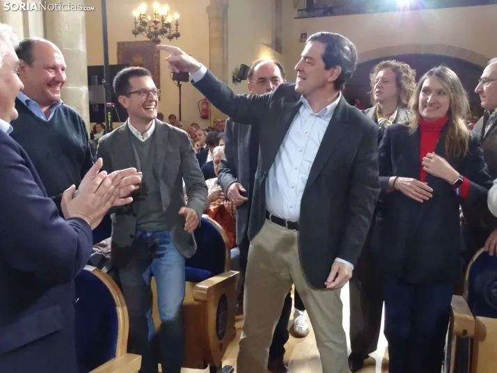 Una imagen del mitin hoy en Soria. /SN