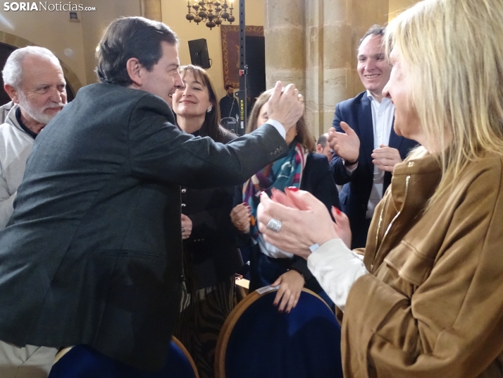 Una imagen del mitin hoy en Soria. /SN