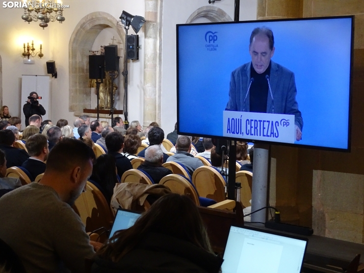 Una imagen del mitin hoy en Soria. /SN