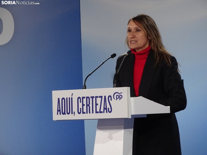 Una imagen del mitin hoy en Soria. /SN