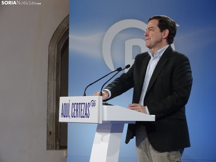 Una imagen del mitin hoy en Soria. /SN