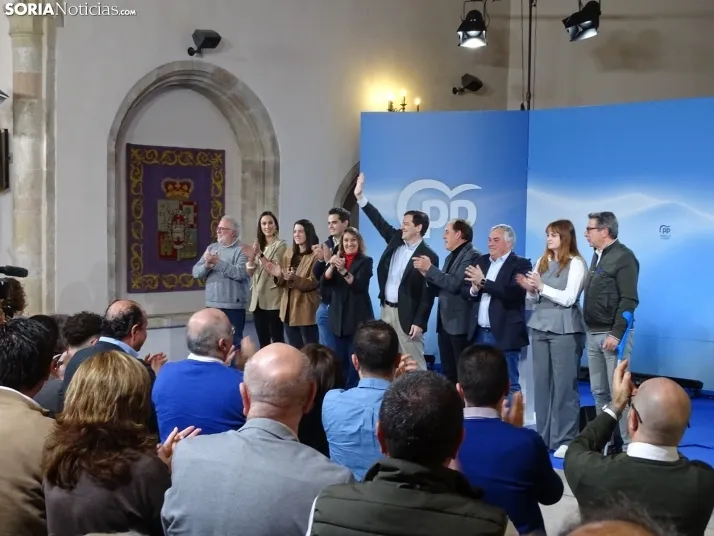 Una imagen del mitin hoy en Soria. /SN