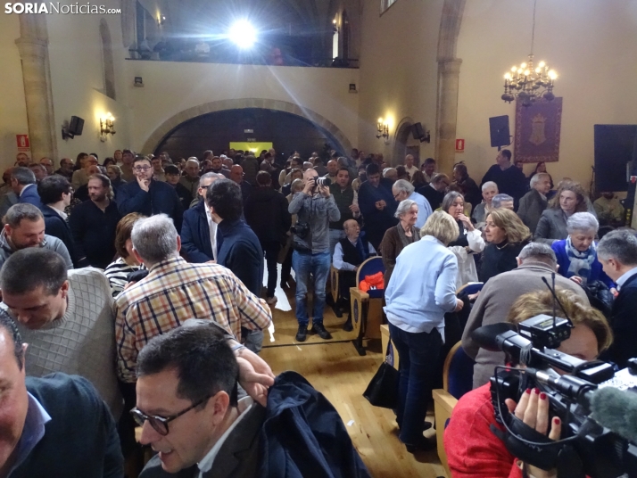 Una imagen del mitin hoy en Soria. /SN