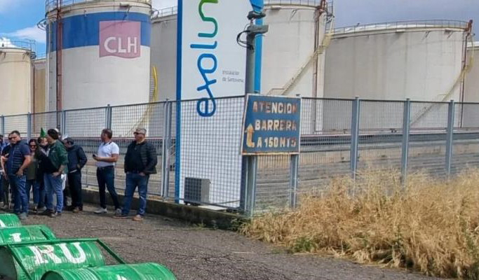 Los agricultores paralizarán la planta de Exolum en Santovenia
