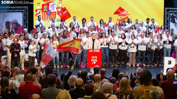 GALERÍA | Pedro Sánchez visita Soria para apoyar a Mínguez en la pugna electoral