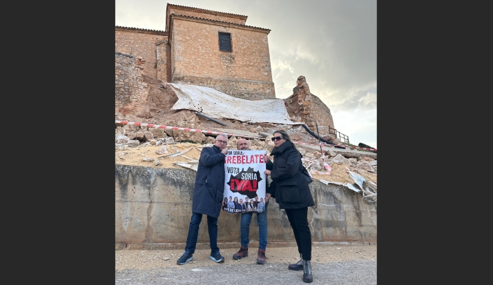 El derrumbe en Villasayas marca la campaña de Soria Ya en el sur