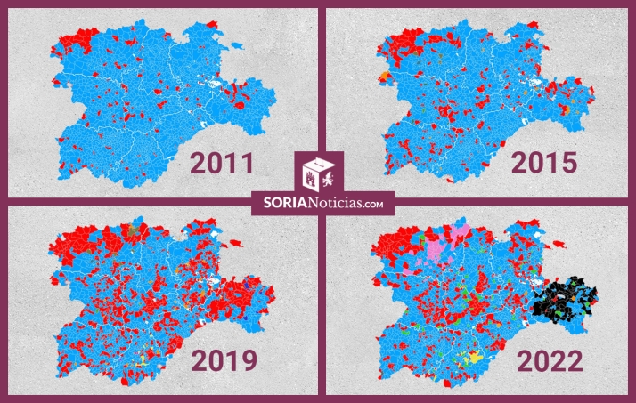 ¿Quién ha ganado en cada municipio de Castilla y León en las autonómicas durante los últimos 15 años?