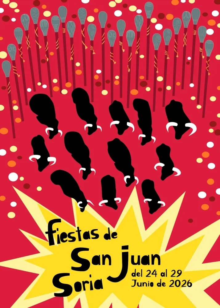 Los detalles m&aacute;s surrealistas de los carteles de San Juan: Del pa&ntilde;uelo rojo de Pamplona, al samur&aacute;i negro o el pastor del bel&eacute;n | Imagen 10