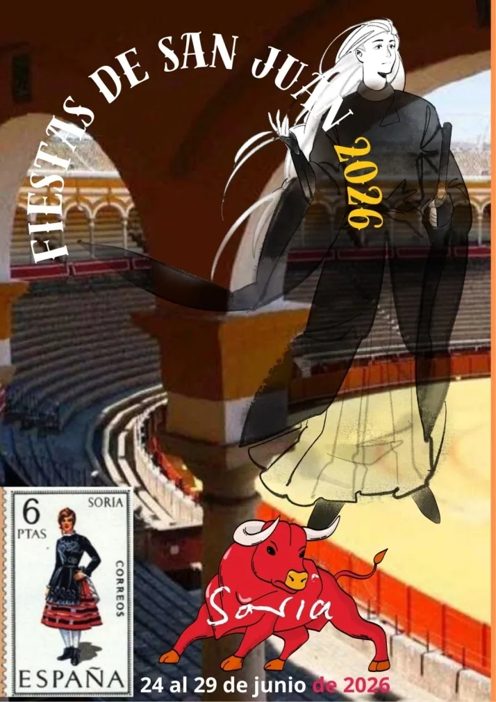 Los detalles m&aacute;s surrealistas de los carteles de San Juan: Del pa&ntilde;uelo rojo de Pamplona, al samur&aacute;i negro o el pastor del bel&eacute;n | Imagen 3
