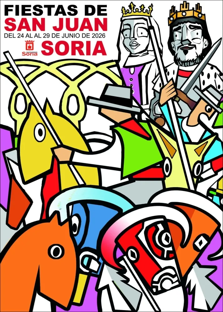 Los detalles m&aacute;s surrealistas de los carteles de San Juan: Del pa&ntilde;uelo rojo de Pamplona, al samur&aacute;i negro o el pastor del bel&eacute;n | Imagen 8