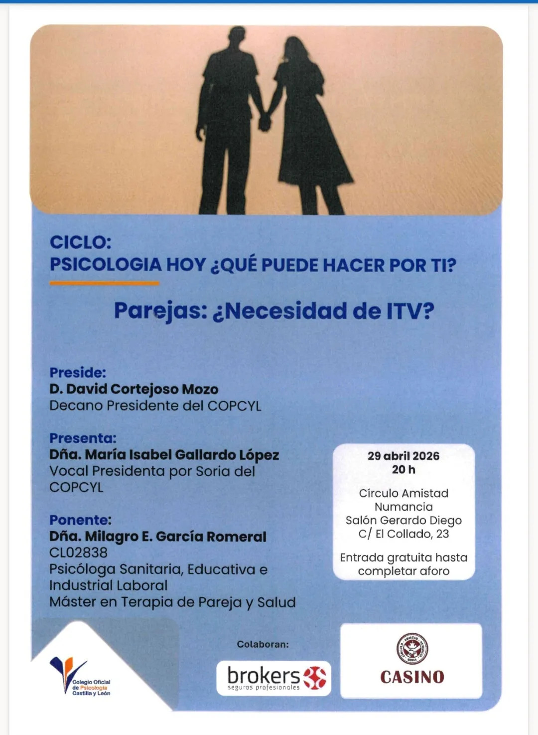 Foto 2 - El Casino programa una tarde de danza creativa y psicolog&iacute;a de pareja para este mi&eacute;rcoles