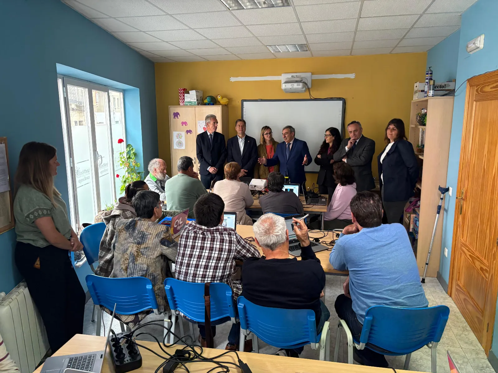 Visita oficial hoy al centro rural ocupacional Fundabem. /Jta.