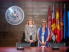 Carmen Camarero (i) y Pilar Garcés, ayer.