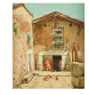 ‘Casa de Molinos de Duero. Soria’, óleo sobre lienzo de Maximino Peña subastado en Madrid en una imagen extraída del catálogo de Ansorena.