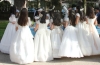 Imagen de archivo de un grupo de niñas en su Primera Comunión en Soria. | SN