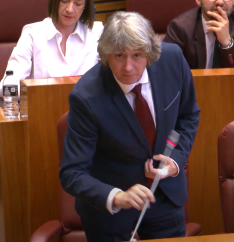 Carlos Martínez Mínguez, hoy, durante el pleno. 