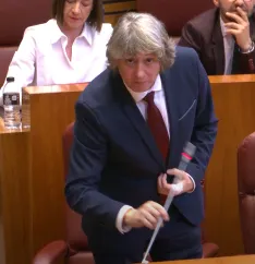Carlos Martínez Mínguez, hoy, durante el pleno. 