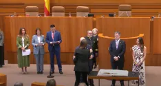 La Mesa de las Cortes durante la jura de cargos. 