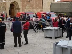 Una imagen del acto de la UME hoy en Soria. /PC