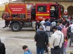 Una imagen del acto de la UME hoy en Soria. /PC