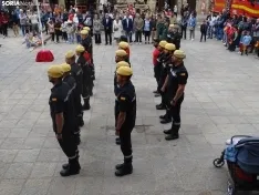 Una imagen del acto de la UME hoy en Soria. /PC