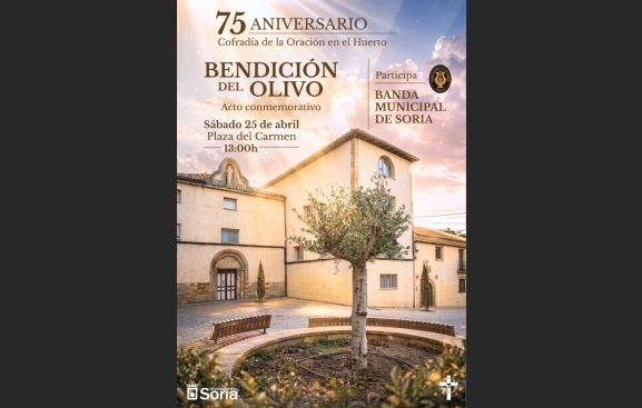 La Oración en el Huerto bendice su nuevo olivo en Soria