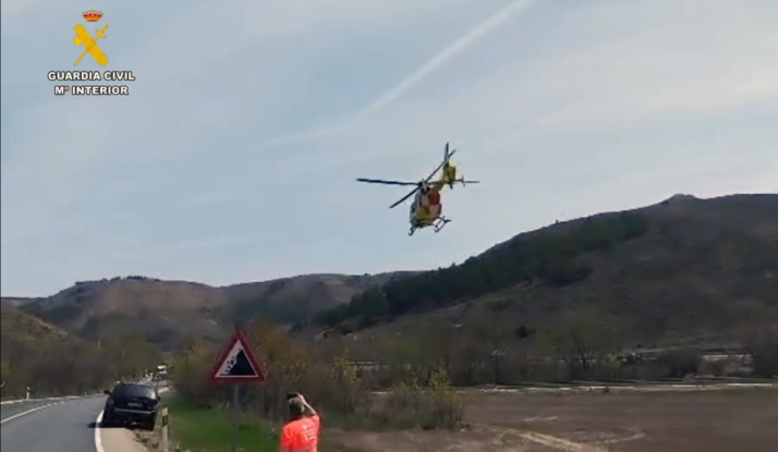 Evacuado en helicóptero a Burgos tras sufrir un infarto en Medinaceli