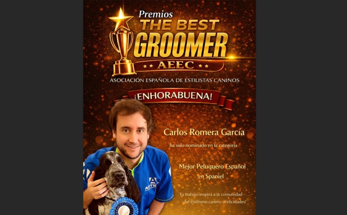 Carlos Romera García, nominado a mejor peluquero canino de España