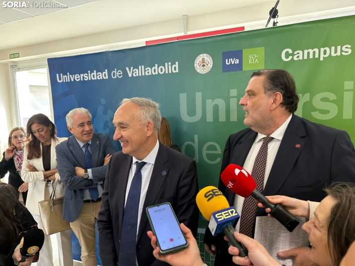 Antonio Largo visita, posiblemente por última vez como rector, el Campus Duques de Soria: Tengo corazoncito soriano