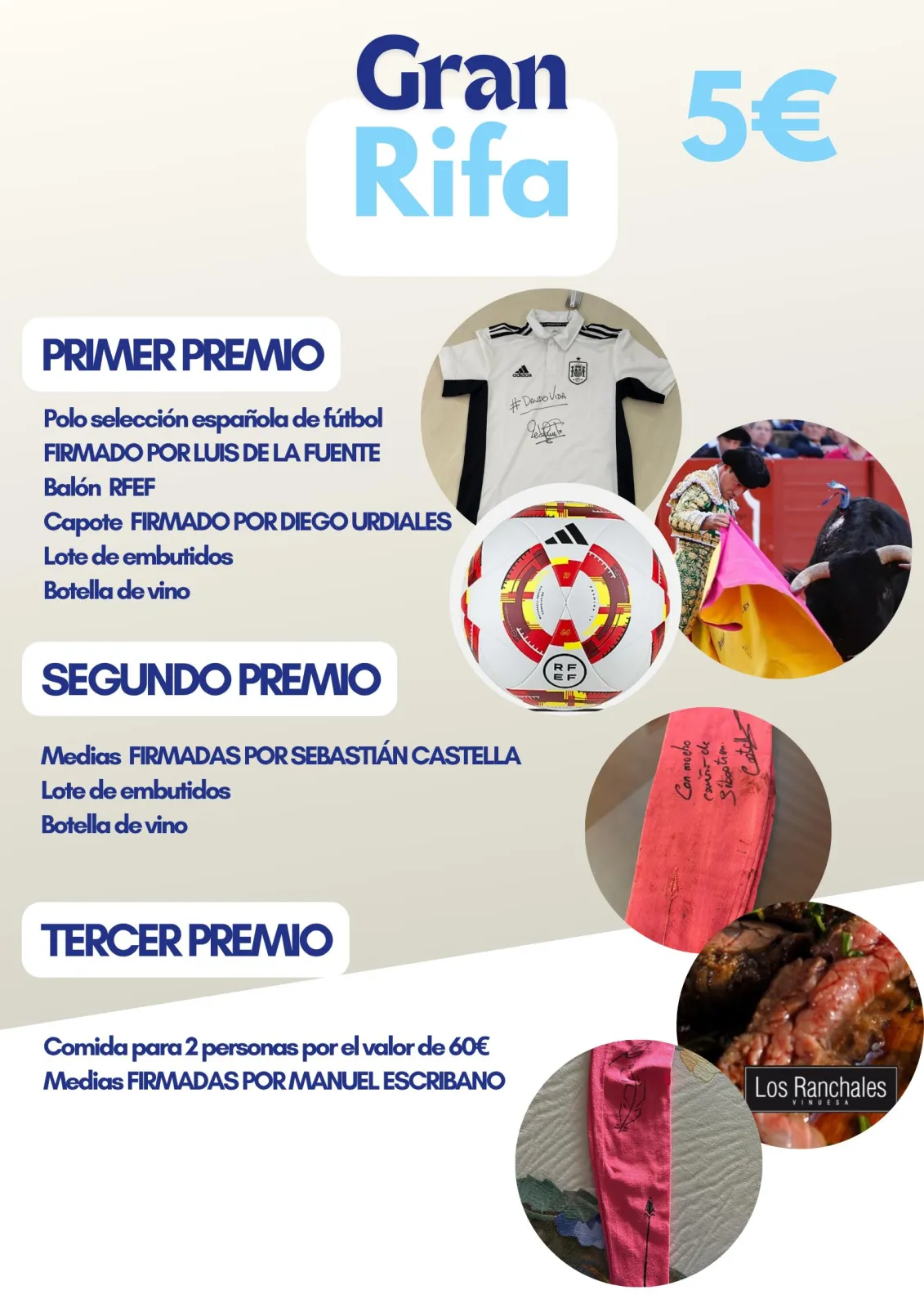 Foto 2 - De una camiseta de Abel Ant&oacute;n a un capote de Urdiales: los grandes premios del bingo solidario en Vinuesa