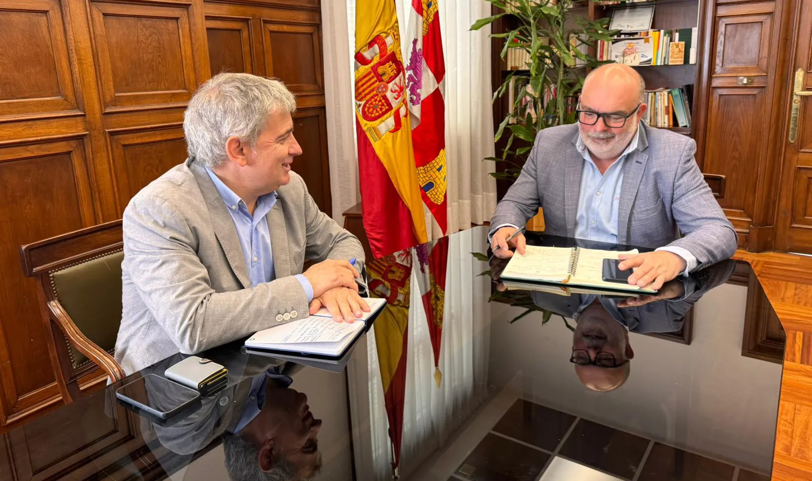 Javier Antón y Miguel Latorre repasan los proyectos del Gobierno en Soria