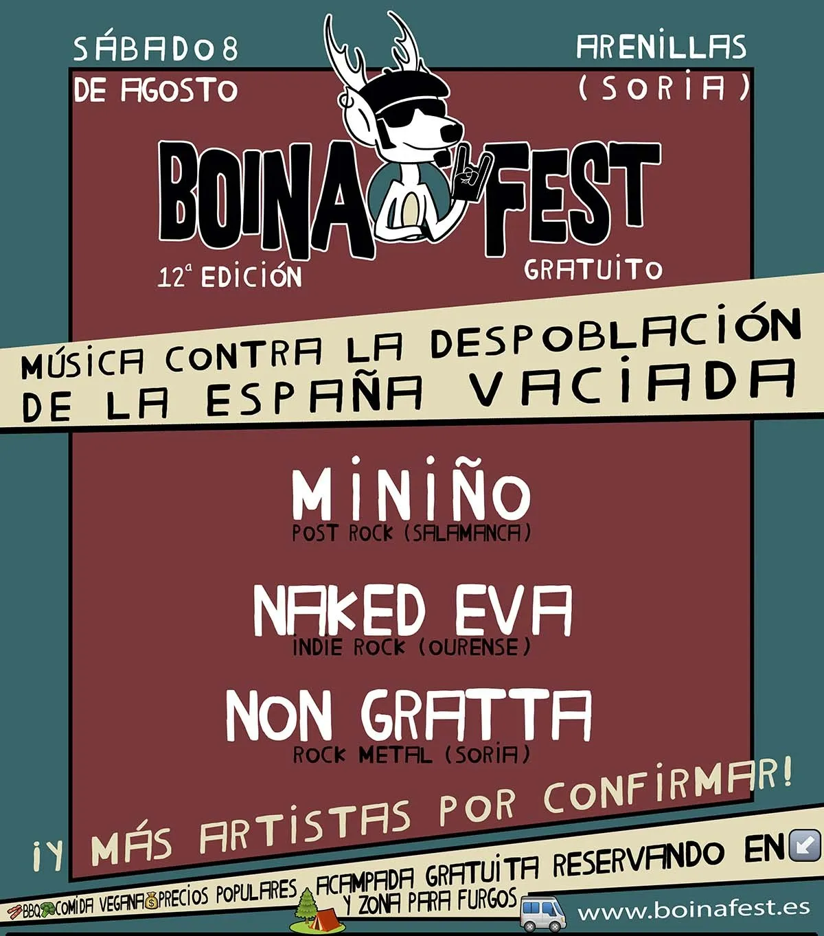 Boina Fest 2026 en Arenillas: Non Gratta, Miniño y Naked Eva