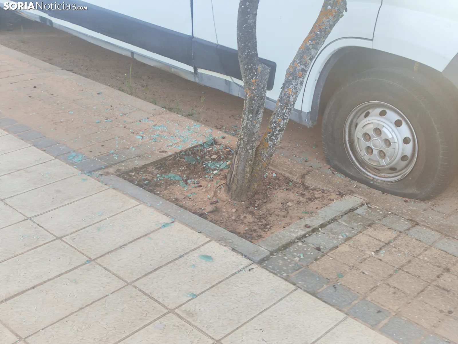 Los coches abandonados por la Guardia Civil y la Policía Nacional en la calle León. Fotos SN