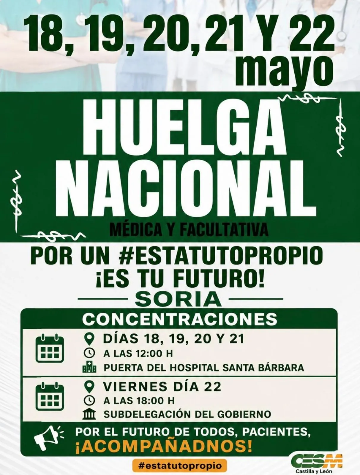 Foto 2 - La cuarta semana de huelga m&eacute;dica anticipa desde hoy m&aacute;s cancelaciones y retrasos en consultas y operaciones