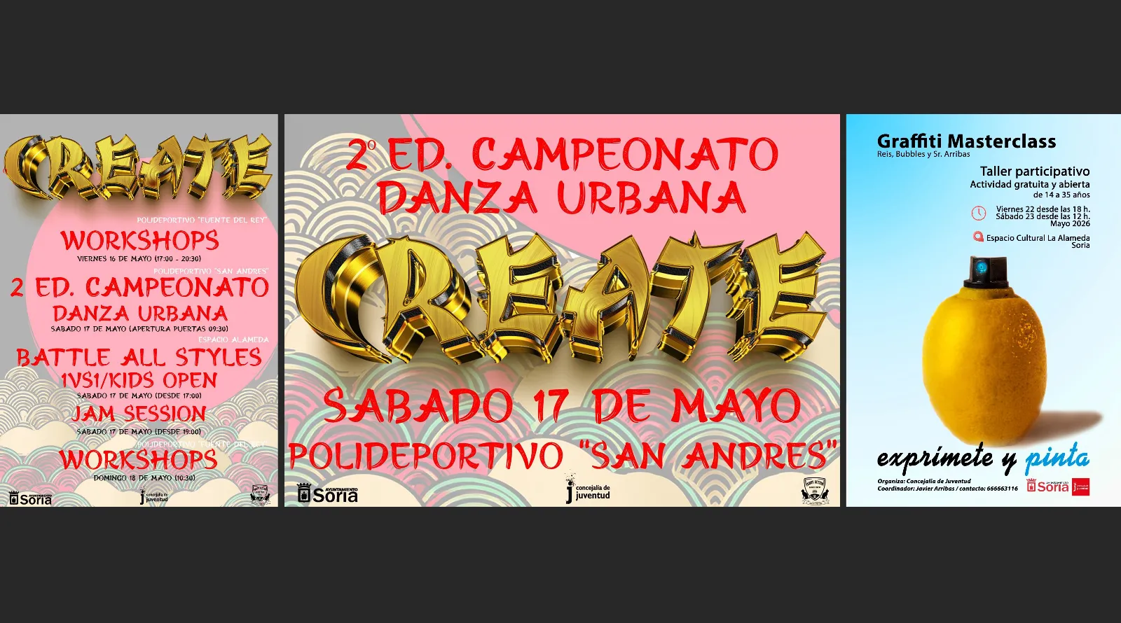 Create 2026 y el Taller de Arte Mural convierten mayo en un gran escaparate de cultura urbana y participación juvenil en la capital