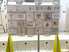 Algunos de los 189 dibujos expuestos en el museo Numantino. | SN