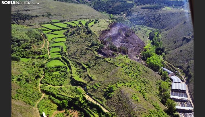 Controlado un incendio forestal en el Moncayo