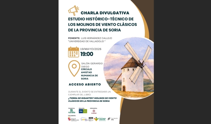 ¿Tierra de gigantes?: El Casino desvela los secretos de los molinos de viento clásicos en la provincia