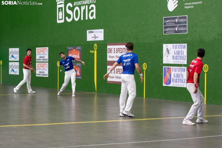 Las semifinales del Campeonato por parejas Lenc de pelota mano llegan a Soria