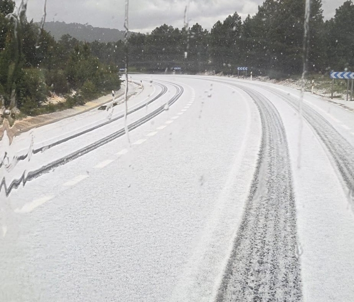 Una impresionante granizada azota  la provincia