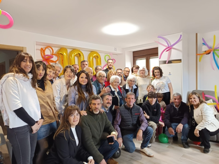 Isidora Pérez Crespo, un siglo de vida en la misma casa de Barriomartín que la vio nacer