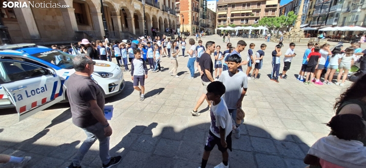 Una imagen del mediodía en la plaza Mayor. /PC