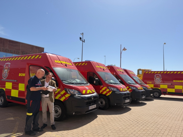 La Diputación de Soria incorpora cinco nuevos furgones para los bomberos de la provincia